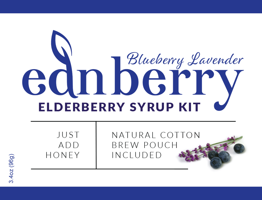 Ednberry - Blueberry Lavender Elderberry & Aronia Syrup Kit - makes 32 oz