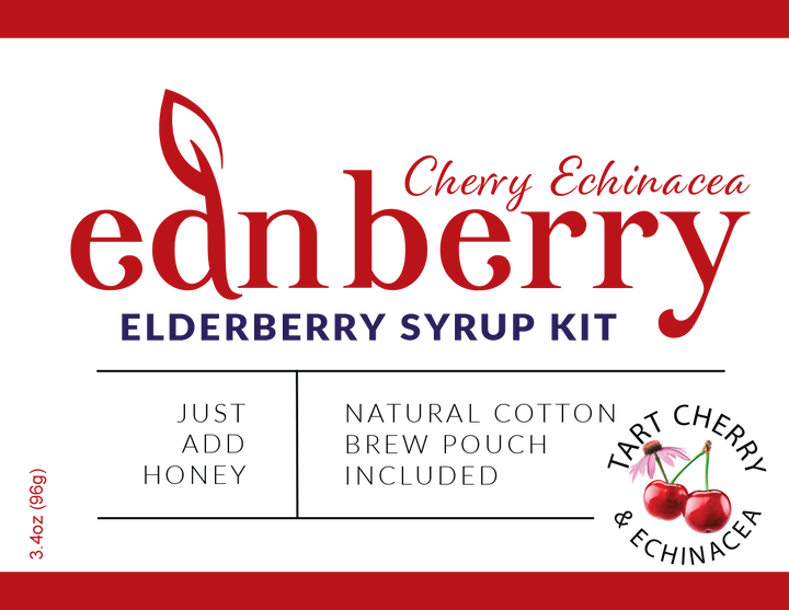 Ednberry - Cherry & Echinacea Elderberry & Aronia Syrup Kit - makes 32 oz